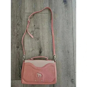 Lapalette Salmon Crossbody Detachable Strap Satchel Leather Purse